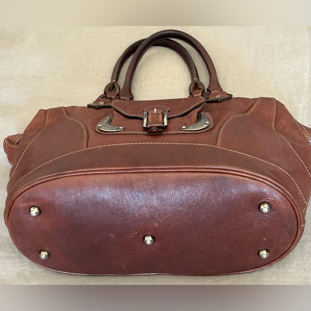 TOD’S Textured Leather Satchel w/dust bag - Picture 10 of 17
